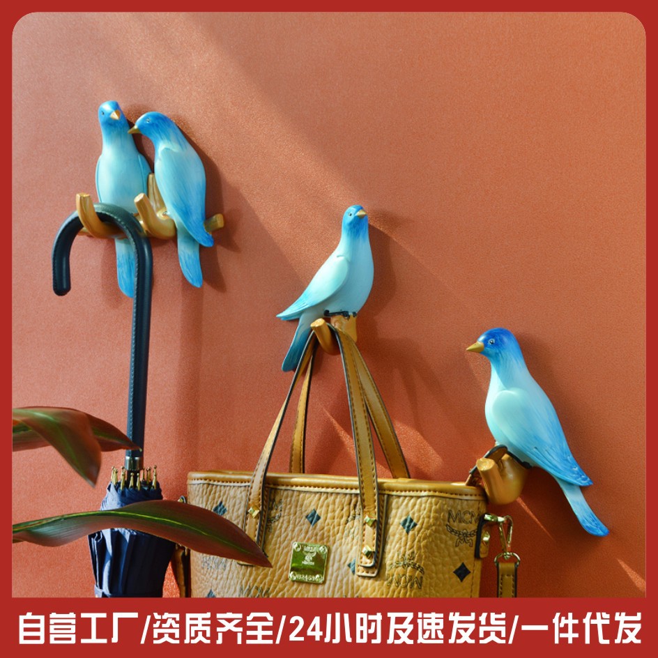 Venta al por mayor transfronteriza fuerte gancho pegajoso puerta creativa gancho trasero sin punzón resina animal ropa decorativa gancho decoración de la pared gancho de la ropa