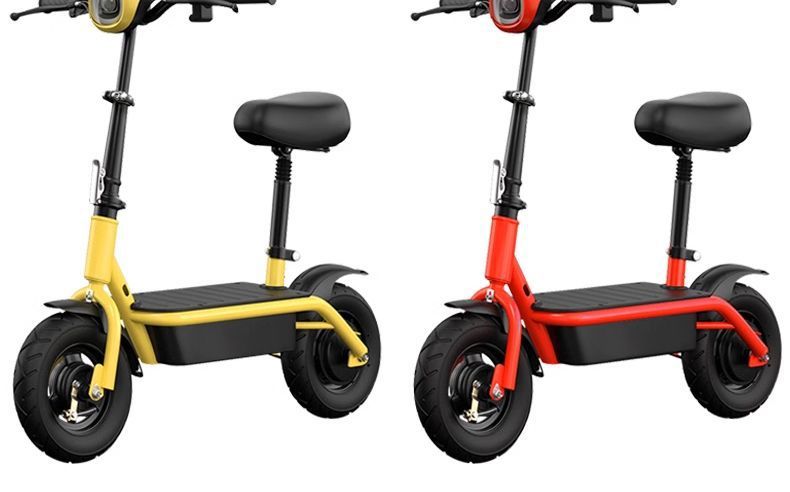 Electric Scooter Folding Scooter Battery Car High-Brightness Headlight Brushless Silent Motor Lithium Battery Folding Student Transportation