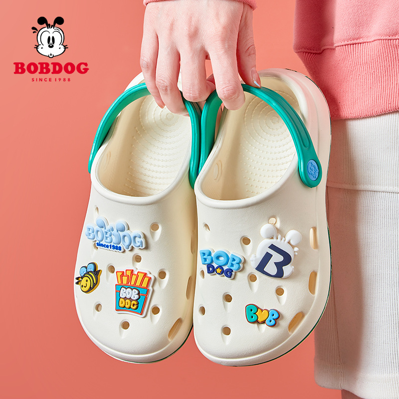 Babudou Kidsren's Clogs Boys' Home Soft-Soled Toe-Toe Breathable Medium-Sized Kidsren's and Girls' Non-Slip Beach Sandals