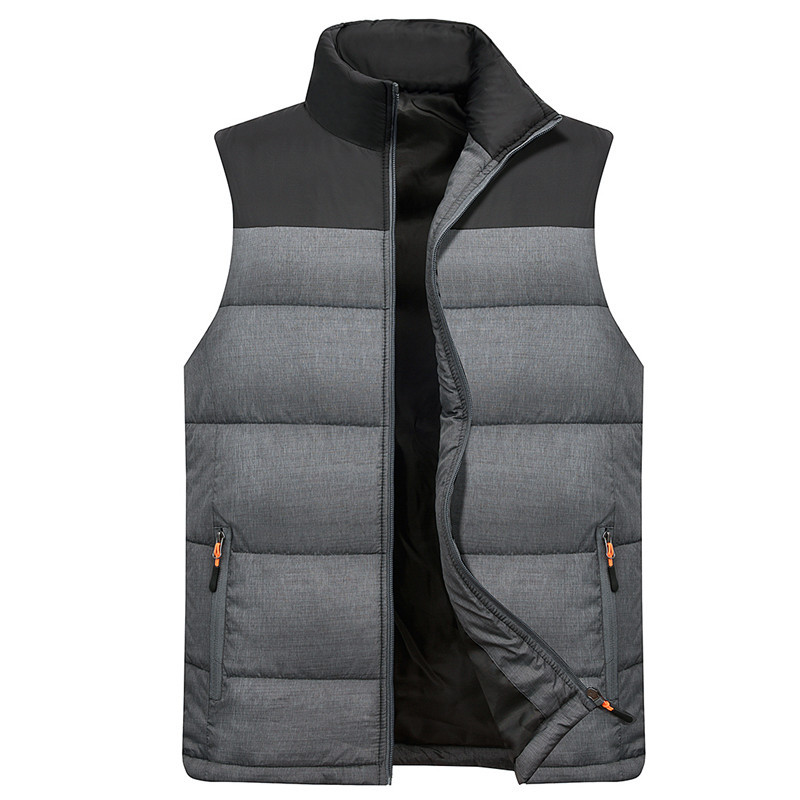 Giacca da uomo in cotone nuova senza maniche con colletto alto autunno e inverno 2024, modello coreano, ispessito_voghion.com