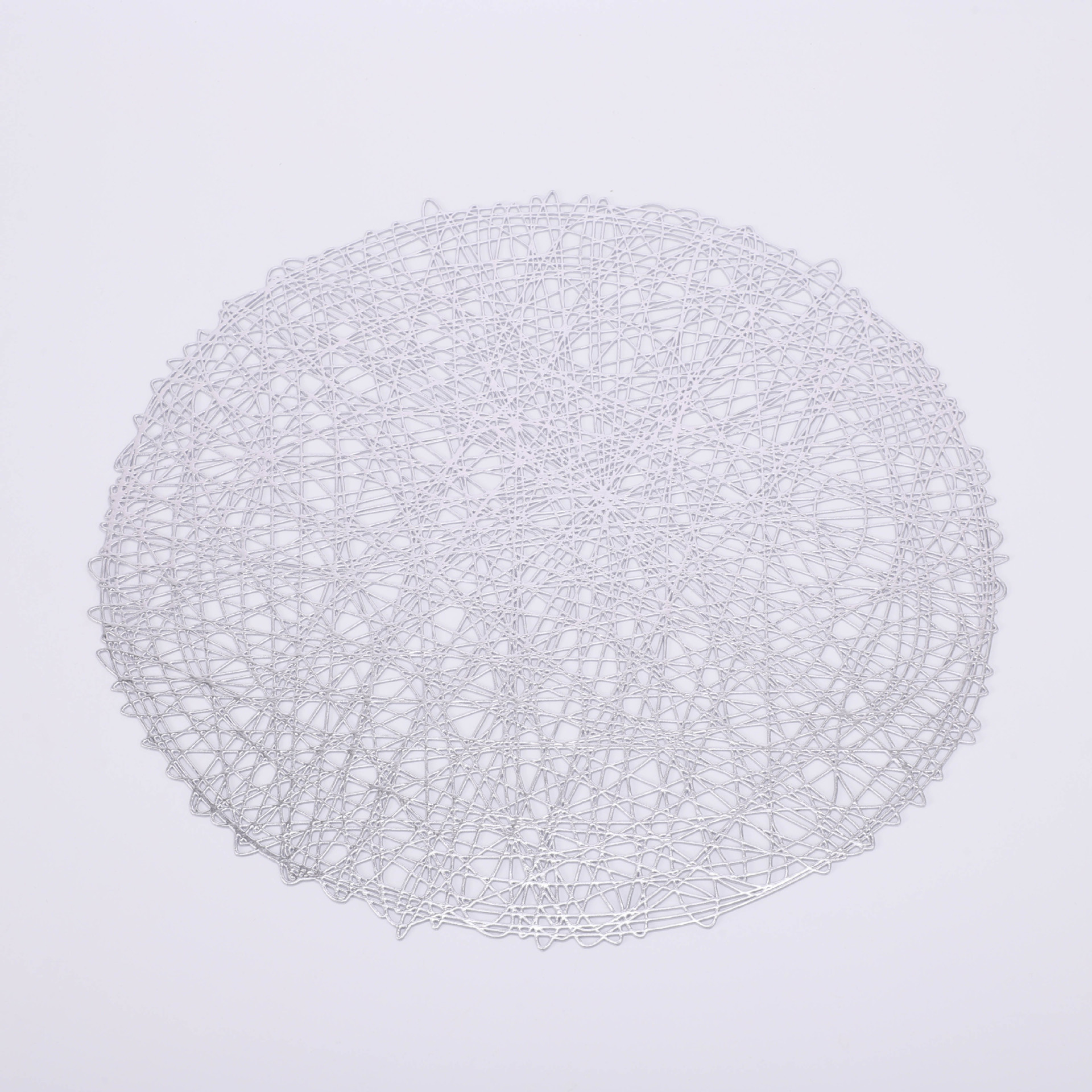 Ronda dorado mantel hueco dorado y el alambre de plata dibujo antideslizante estera tabla estera de la montaña estera de aislamiento decorativo occidental mantel al por mayor