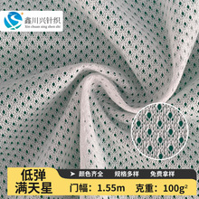现货经编涤纶低弹满天星网眼布 透气侧边袋鞋材吸湿排汗内衬