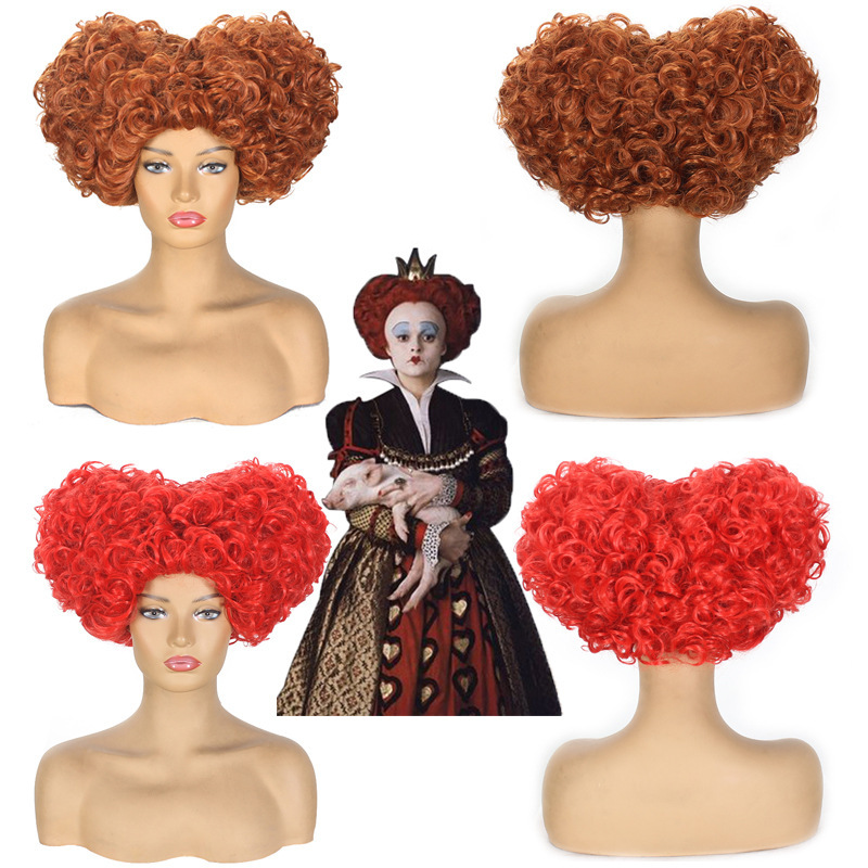 European and American Halloween anime cos wig Witch also crazy Winifred wig Red Queen wig set European and American Halloween anime cos wig Witch also crazy Winifred wig Red Queen wig set