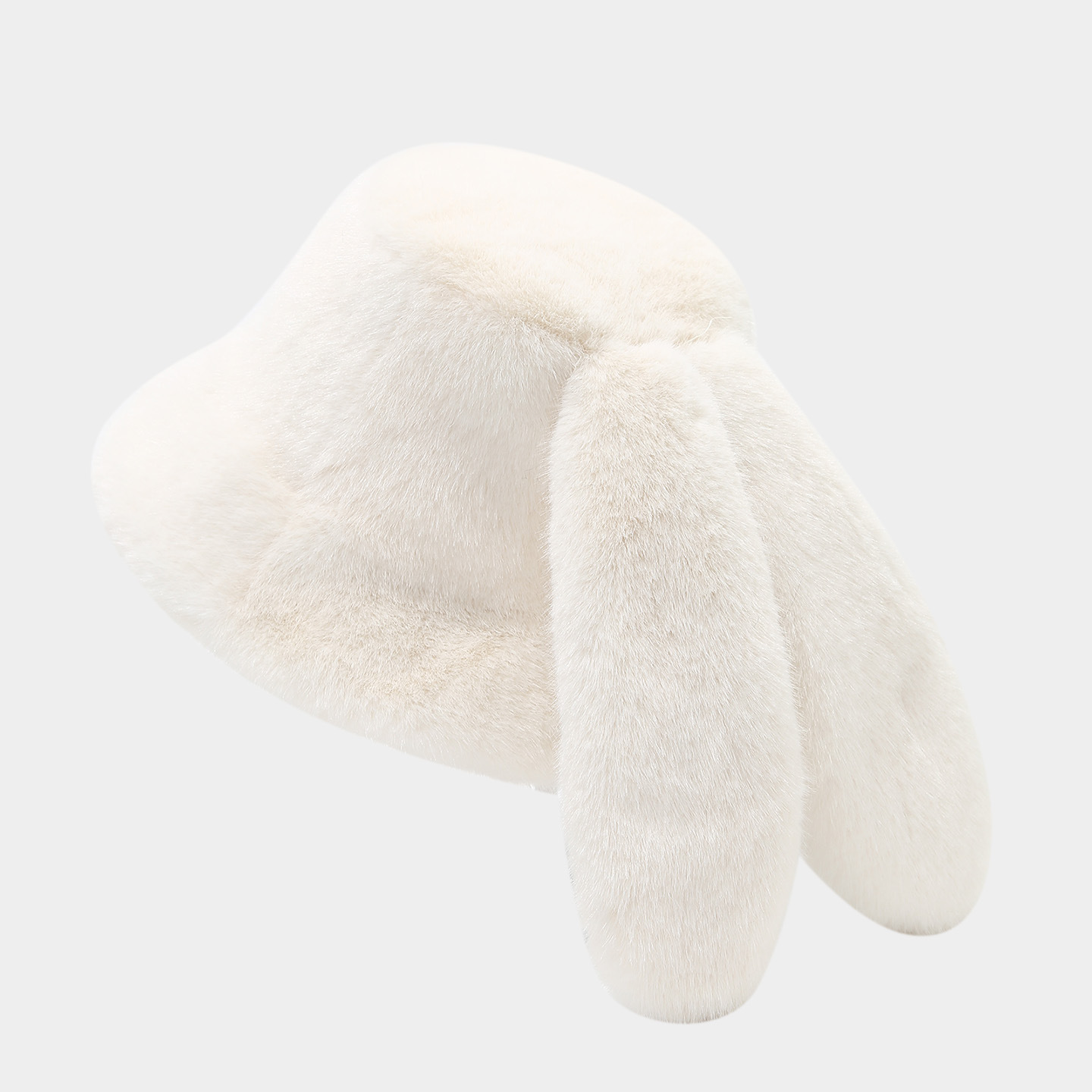 Coreano lindo orejas de conejo sombrero de pescador de marea femenina invierno al aire libre imitación de visón espeso a prueba de frío pequeño sombrero de moda fresco