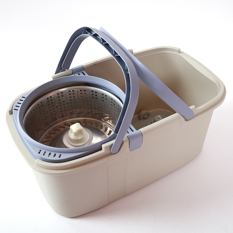 Doble mango cuadrado giratorio fregadero fabricante de barril sin lavado a mano perezoso para el hogar seco buen trapeador de tela para aumentar el trapeador