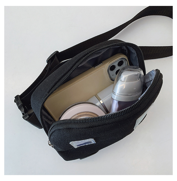 Niños Lienzo Color Sólido Lindo Hilo De Coser Cuadrado Cremallera Bolsas De Hombro display picture 29