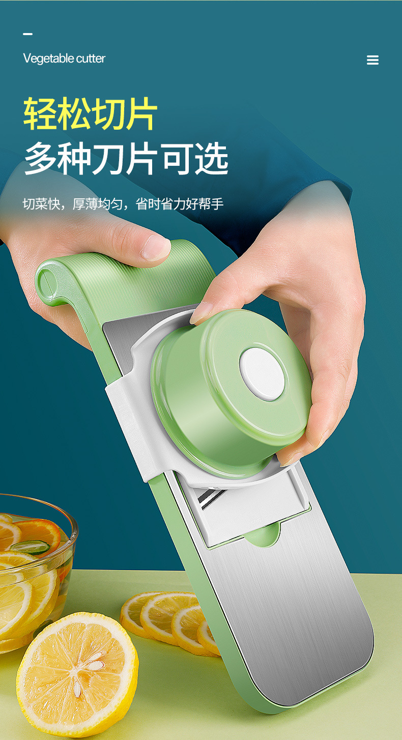 多功能厨房切菜器切丁切丝神器家用护手不锈钢土豆切片擦丝刨丝器-阿里巴巴