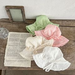 韓版夏款嬰幼兒寶寶遮陽帽大帽檐漁夫帽ins女童寶寶百搭太陽帽潮