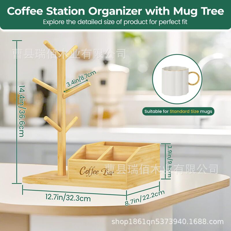 竹マグコーヒーカプセルカップホルダーティールームツリー型コーヒーカップ排水ラック竹コーヒーカップ収納ラック|undefined