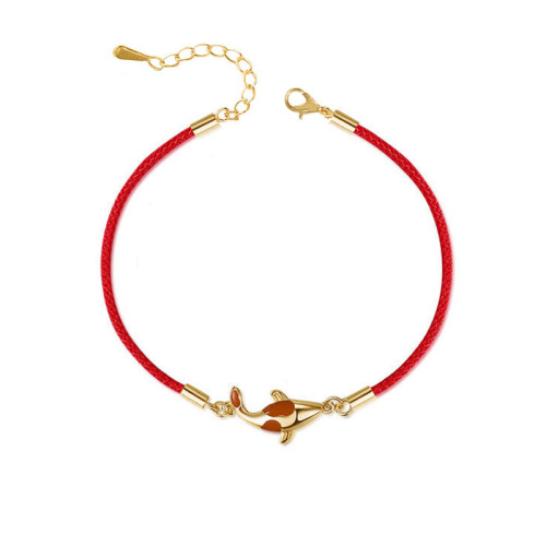 National trend new festive red rope bracelet awakening lion cute dragon tiger rabbit animal bracelet couple students Christmas and New Year gifts