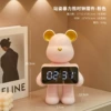 Standing and violent bear clock [pink]