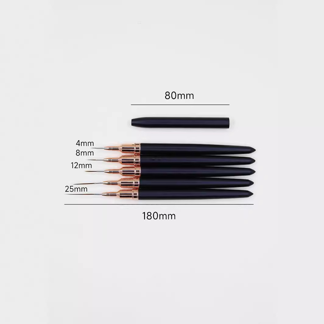 Estilo japonés pluma de dibujo fino traje de pincel de uñas 5-pieza pintura flor color dibujo color mezcla fototerapia pluma herramienta