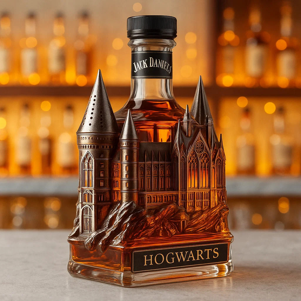 Nueva botella de vino Hogwarts botella de vino nuevo castillo botella de vino de vidrio botella de whisky embalaje image 3