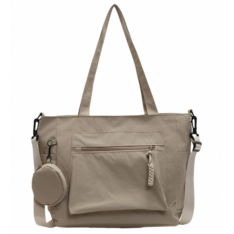 Nylon capacious shoulder bag for leisure, backpack