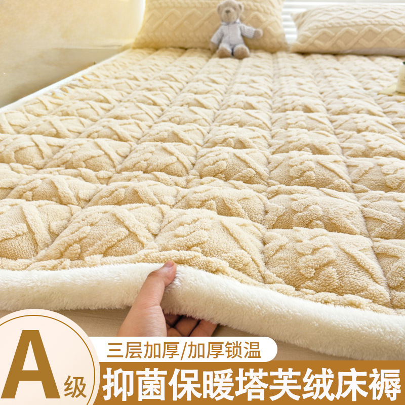 Winter Milk Velvet Blanket Mattress Pad Thickened Warm Bed Mattress Pad Bedding Dormitory Student Single Mattress