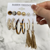 Metal retro earrings, fashionable advanced set, suitable for import, European style, high-quality style, wholesale