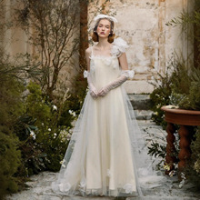 法式轻婚纱晨袍绝美超仙公主高级轻奢小众新娘出门纱晚礼服