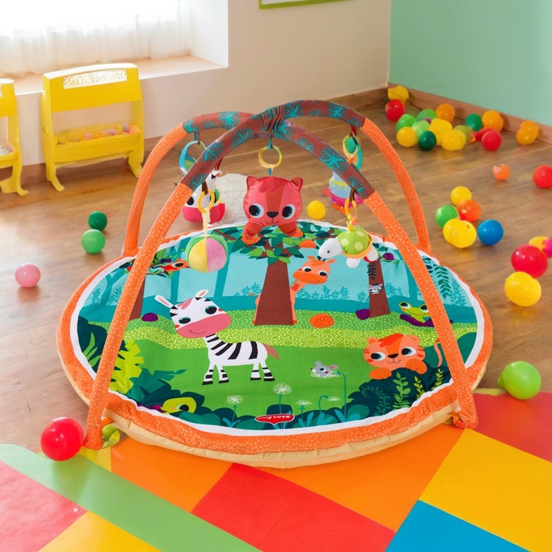Alfombra de gateo para bebés, juguetes para bebés, regalo para el primer mes, gimnasio para bebés, 0-12 meses, tapete de juegos, entrenamiento sensorial, educativo