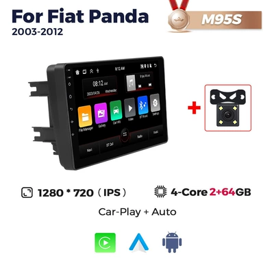 DVD Navigation Panda 2003-2012, Smart - m95s-264-quad-core-wifi-version-4-led-rear-view