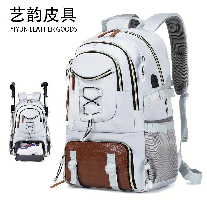 Nueva bolsa de senderismo transfronteriza bolsa de viaje de deportes al aire libre de gran capacidad mochila escalada en roca transpirable y resistente al desgaste