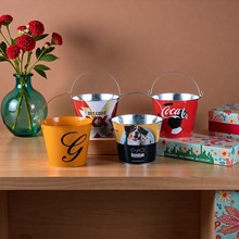 5L镀锌铁科罗娜冰桶四色印刷酒吧KTV啤酒桶户外野营聚餐手提冰桶