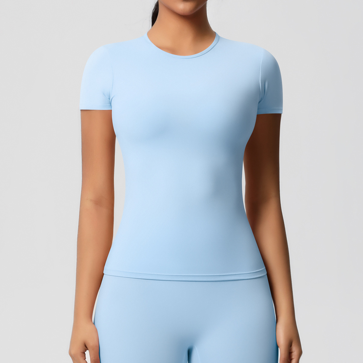 95g Weight Short Sleeve Sleeve Length Nylon, Spandex Fabric Type Regular Top Length T-shirt Tops Type Fitness, Yoga, Running Occasion Round Neck Neckline Solid Color Pattern Sport Style Style S, XL Size Sport Style Solid Color Nylon Spandex Round Neck Active Tops T-shirt 56