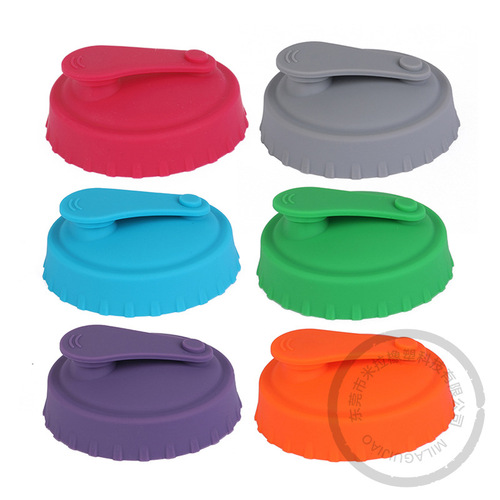 Amazon Best Selling New Leak-Proof Soft Sealing Silicone Can Opener Beer Bottle Cap Steel Can Soda Coke Cover