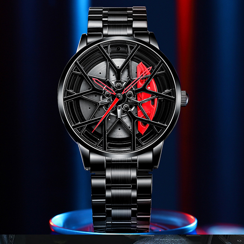 Svj reloj hombres importados original movimiento rueda cubo reloj hueco tridimensional freno disco impermeable forjado modificado impermeable