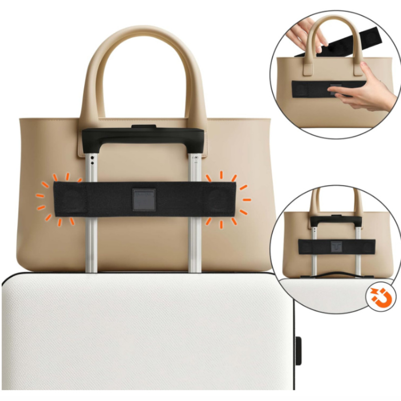 Magnetic luggage straps, bag fixing straps for suitcases, luggage storage rack for business trips and travel