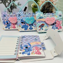 可爱KT猫史迪仔手提密码锁本便签本ins少女心隔页笔记本文具奖品