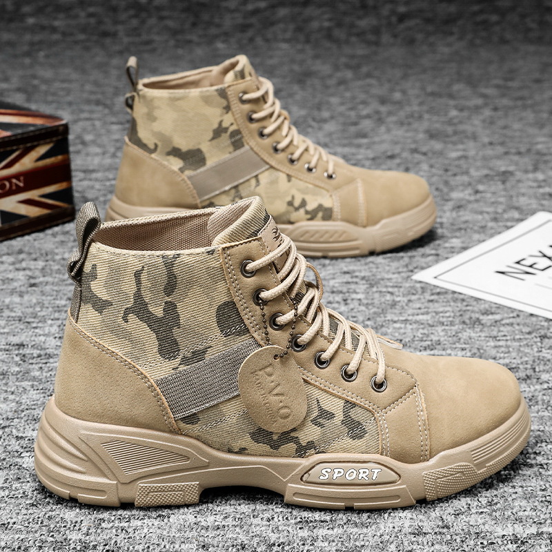 Martin botas de hombre otoño zapatos de hombre 2024 nuevas botas de trabajo anti-deslizante desgaste zapatos de trabajo de tendencia de hombre zapatos de moda