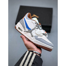 纯原AJ312低帮篮球鞋烟灰复活节男女运动鞋魔术贴休闲板鞋