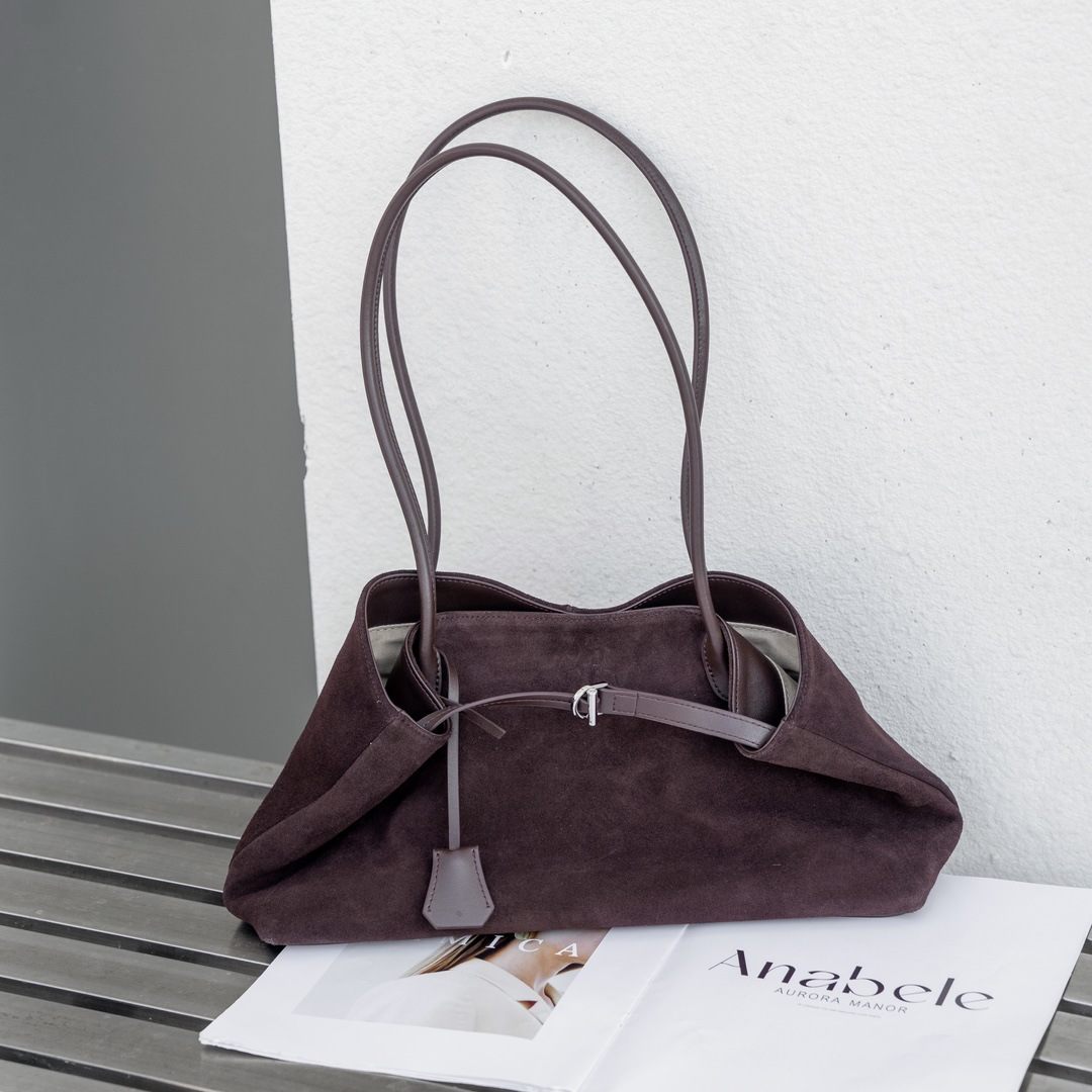 Borsa in pelle scamosciata, nuovo stile autunno e inverno, borsa tote in pelle scamosciata di vacchetta con tracolla lunga, versatile borsa a tracolla da pendolare per_voghion.com