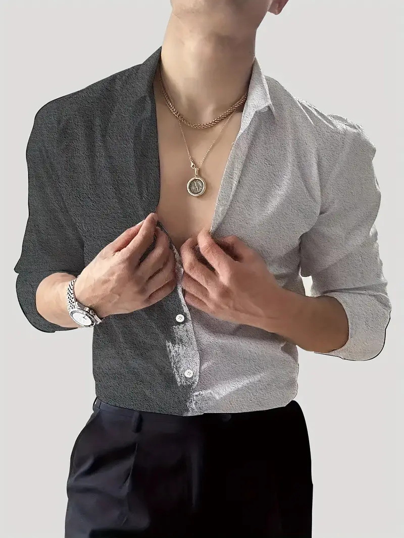 2025 nuevo estilo Amazon comercio exterior casual transfronterizo tendencia de moda salvaje camisa de manga larga de alta calidad MB12