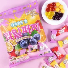 好诗缘韩式水晶果味软糖袋装408g休闲综合水果味儿童休闲糖果零食