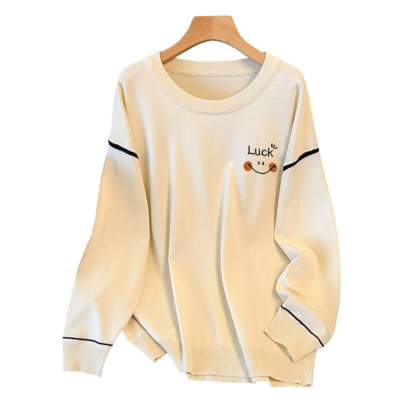 Плюс Размер/300 женская одежда толстая M обхват груди 150/160 Свободный пуловер вязаный 350 8318