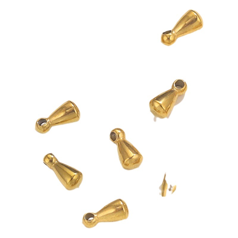 Chapado en vacío 1 oro de acero inoxidable cadena de la cola colgante de oro gota de agua colgante de la cola accesorios de la joyería de DIY