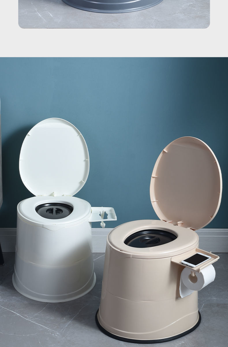Covered toilet stool, mobile toilet, suitable for pregnant women, camping workers, 80-year-old grandma, manufacturer, one piece, cross-border direct delivery undefined