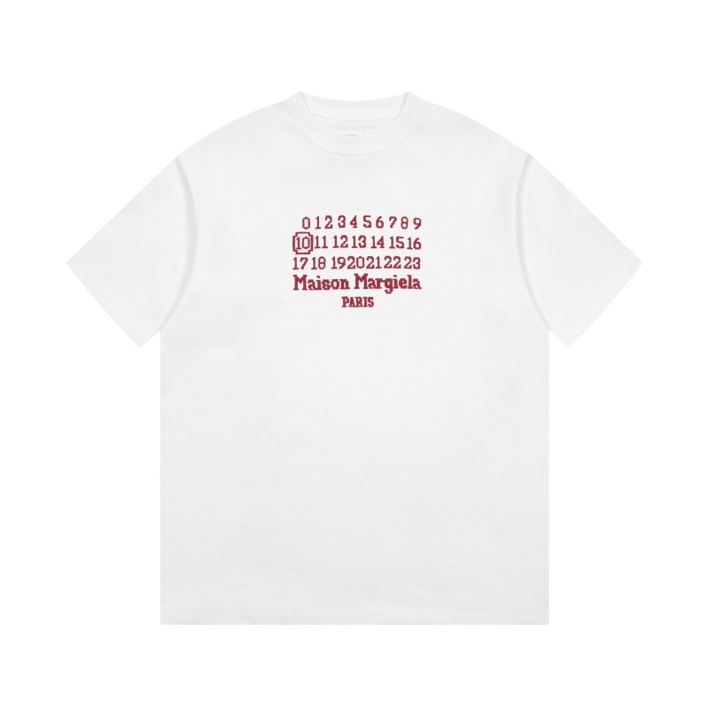 マギラスタイルMM6半袖連名金破れ穴刺繍小衆ゆるい男女tシャツmalsonmarglela|undefined
