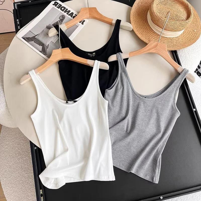 Bm&Md&Za Summer New Women's Ribbed Translucent Vest Sleeveless T-Shirt Top 06202755802