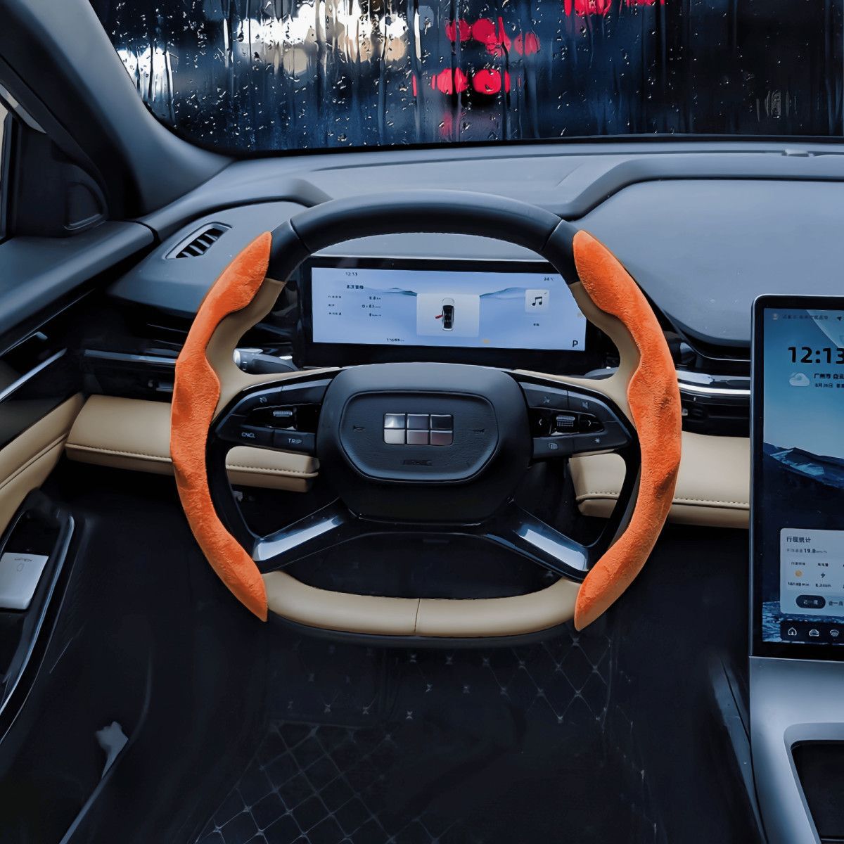 New Car Steering Wheel Cover, Suede Leather, Car Interior Decoration, Snap-On Anti-Slip, Sweat-Absorbent Handle Cover Factory
