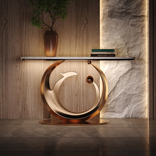 高端级轻奢玄关台现代简约客厅家用入户靠墙置物台过道走廊端景台