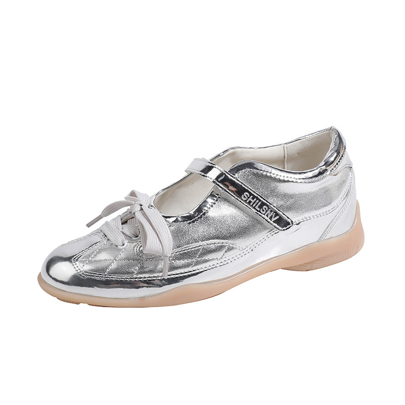 Edición de cuero de vaca ~ zapatos deportivos casuales de mujer color de ballet de cuero real con suela gruesa y altura interior de zapatos de mary-zhen