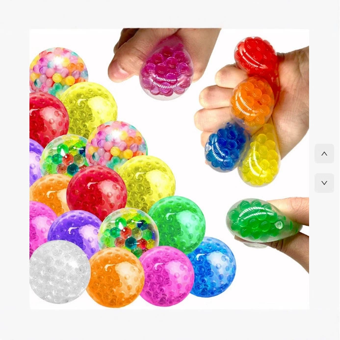 Пластиковый мяч Water ball с защемляющим эффектом, музыкальный, 3,5 см, мягкий резиновый шарик-пресс, для детей
