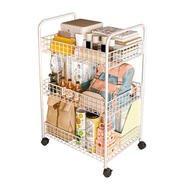 Estante debajo del escritorio Estantería pequeña junto al escritorio Estantería de piso con ruedas extraíbles Estantería de dormitorio de estudiantes