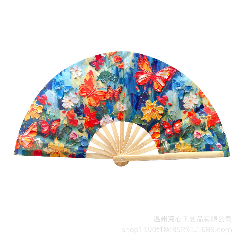 통나무 유화 나비(대나무)