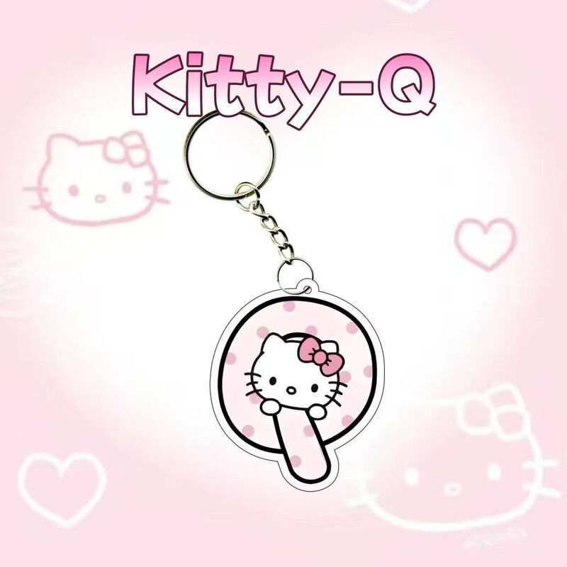 Kitty Cat Letter School Bag Keychain Acrylic High-Looking Classmate Gift Cartoon Cute Couple Pendant
