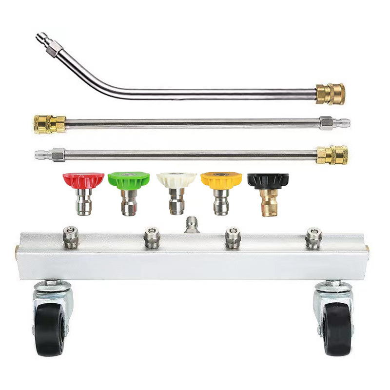 跨境高压万向轮洗地机洗地器洗车底盘喷头市政路面洗地刷清理设备
