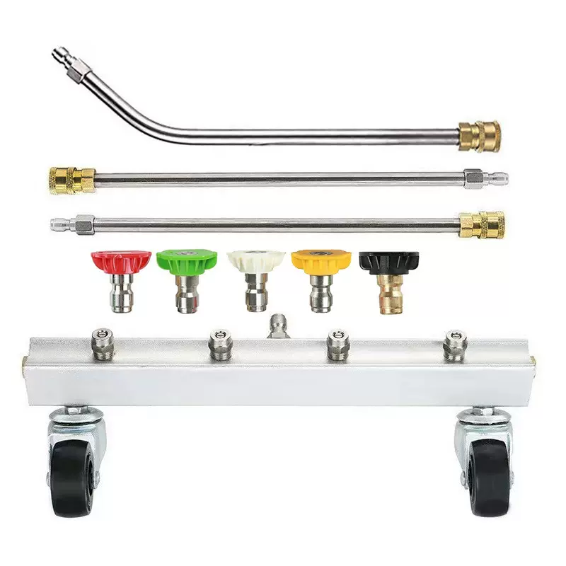 跨境高压万向轮洗地机洗地器洗车底盘喷头市政路面洗地刷清理设备