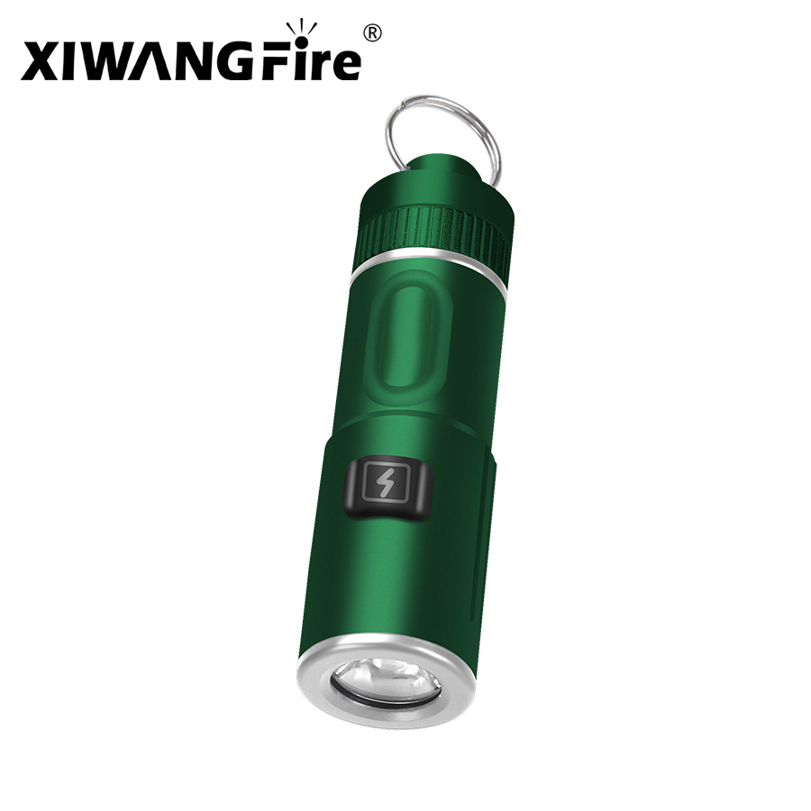 Nuevo transfronterizo LED multifuncional de emisión remota mini antorcha magnética pequeña linterna de collar de aleación de carga rápida tipo C linterna